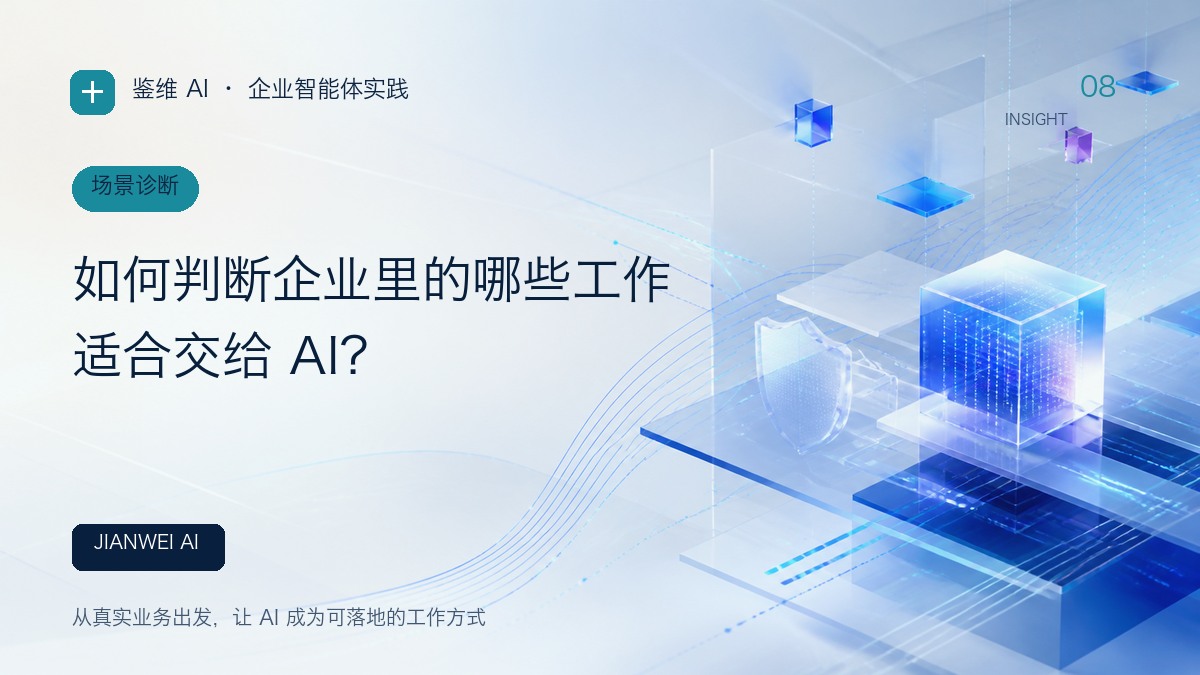如何判断企业里的哪些工作适合交给 AI？文章封面